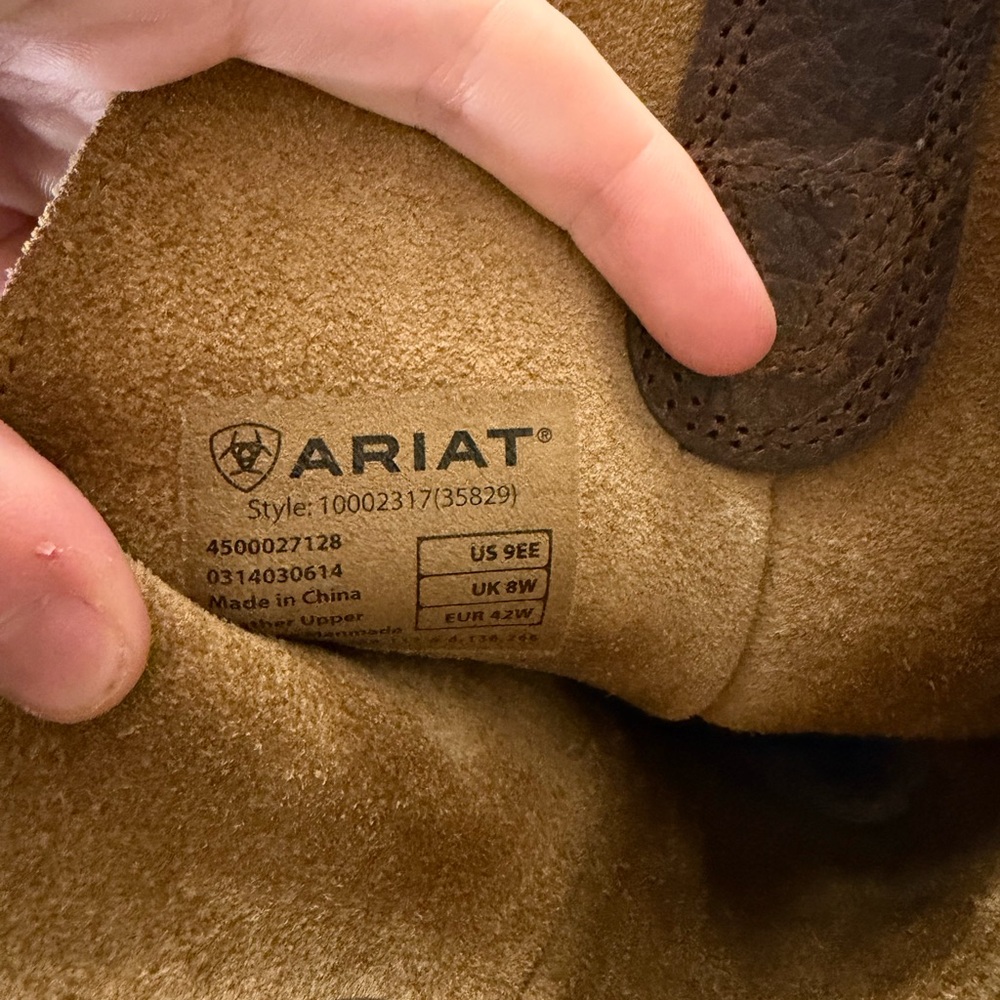 Ariat Men's Tan and Brown Western Boots - Picture 3 of 3